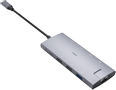 Elivi PRO USB-C Docking 9 in 1 Multiport Adapter HUB, 10Gpbs, SpaceGrey (ELV-USBCDK-9)