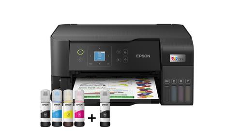 EPSON EcoTank L3560 - Multifunktionsprinter - farve - blækprinter - ITS - A4 (medie) - op til 15 spm (udskriver) - 100 ark - USB, Wi-Fi - sort (C11CK58403)