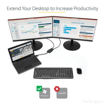 STARTECH StarTech.com USB MST Hub DisplayPort to 2x DisplayPort (MSTDP122DP)