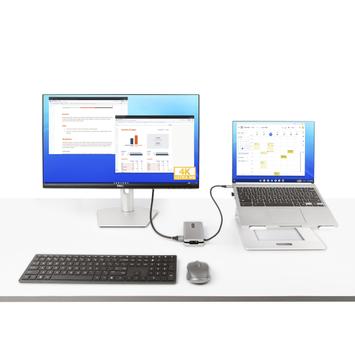 StarTech USB-C Multiport Adapter, HDMI/VGA, 4K 60Hz Video, 3-Port USB Hub, 100W Power Delivery Pass-Through,  GbE, USB Type-C Travel Dock w/ Charging, 1ft/30cm Wrap-Around Cable - Mini Laptop Docking Station (D (DKT31CVHPD3)