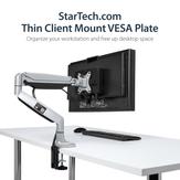 StarTech Thin Client Mount - Mini PC VESA Mount - Adjustable .7 to 2.8" - Under Desk Computer Mount - Mac Mini Monitor Mount (ACCSMNT) monteringskomponent - for tynnklient - svart (ACCSMNT)