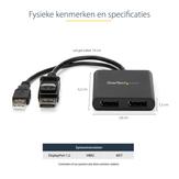 StarTech 2-Port Multi Monitor Adapter, DisplayPort 1.2 MST Hub, Dual 4K 30Hz or 1080p, USB Bus Powered, Video Splitter for Extended Desktop Mode on Windows Only, DP to 2x DP MST Hub - Multi Stream Transport (M (MSTDP122DP)