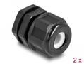 DELOCK Cable gland (M16) - black