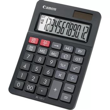 CANON AS-120II EMEA HB Mini Calculator Solar and Battery 75.4x23.8 Display window Black (4722C002AA)