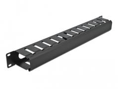 DELOCK 19? Cable Management Routing Panel with 2 openings 1U black