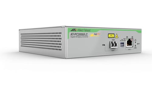 Allied Telesis TAA (FEDERAL) 10/ 100/ 1000T TO 1000SX/LC POE+ MEDIA/ RATE CONV ACCS (AT-PC2000/LC-960)