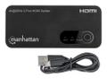 MANHATTAN MH HDMI 1x2 Splitter with Downscaling,  4K@60Hz, Black (207614)