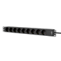 Caymon Caymon PSR109G, Strømskinne 19" Schuko x9 (German Socket) 2,5m kabel