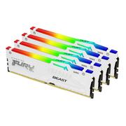 Kingston FURY Beast RGB - DDR5 - sett - 128 GB: 4 x 32 GB - DIMM 288-pin - 5600 MHz / PC5-44800 - ikke-bufret