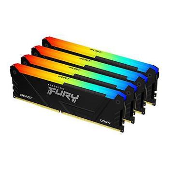 KINGSTON 32GB 2666MT/S DDR4 CL16 DIMM (KIT OF 4) FURY BEAST RGB_ (KF426C16BB2AK4/32)