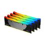KINGSTON FURY Renegade RGB - DDR4 - kit - 128 GB: 4 x 32 GB - DIMM 288-pin - 3200 MHz / PC4-25600 - CL16 - 1.2 V - unbuffered - non-ECC - black