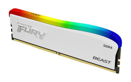 KINGSTON n FURY Beast - RGB Special Edition - DDR4 - module - 16 GB - DIMM 288-pin - 1800 MHz / PC4-28800 - CL18 - unbuffered - non-ECC - white (KF436C18BWA/16)