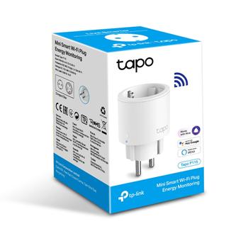 TP-Link Mini Smart Wi-Fi Socket Energy Monitoring 100-240V Max Load 16A 50/60 Hz 2.4GHz Wi-Fi networking (TAPO P115(1-PACK))