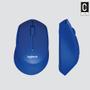 LOGITECH M330 SILENT PLUS Mouse 3 buttons wireless 2.4 GHz USB wireless receiver blue (910-004910)