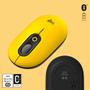 LOGITECH POP with Emoji Ambidextrous 4000 DPI 4 Buttons Bluetooth Wireless Optical Mouse Blast Yellow (910-006546)