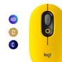 LOGITECH POP with Emoji Ambidextrous 4000 DPI 4 Buttons Bluetooth Wireless Optical Mouse Blast Yellow (910-006546)