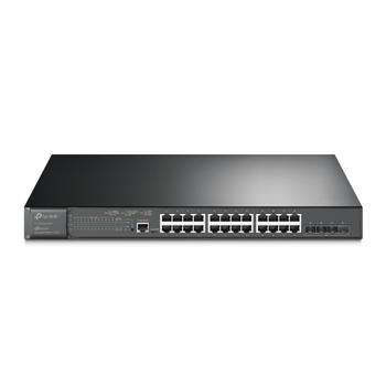 TP-LINK JetStream   24-Port Gigabit and 4-Port 10GE SFP+ L2+ Managed Switch with 24-Port PoE+ PORT: 24   Gigabit PoE+ Ports,  4   10G SFP+ Slots,  RJ45/ Micro-USB Console Port SPEC: 802.3at/ af,   384 W PoE Powe (TL-SG3428XMP)