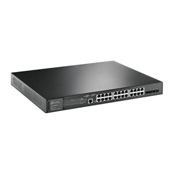TP-LINK JetStream   24-Port Gigabit and 4-Port 10GE SFP+ L2+ Managed Switch with 24-Port PoE+ PORT: 24   Gigabit PoE+ Ports,  4   10G SFP+ Slots,  RJ45/ Micro-USB Console Port SPEC: 802.3at/ af,   384 W PoE Powe (TL-SG3428XMP)