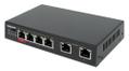 INTELLINET INT 6-Port Fast Ethernet Switch with 4 PoE Ports (1 x High-P