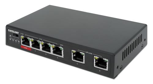 INTELLINET INT 6-Port Fast Ethernet Switch with 4 PoE Ports (1 x High-P (561686)