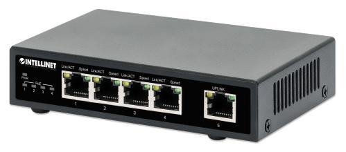 INTELLINET INT 5-Port Gigabit Ethernet PoE+ Switch (561839)