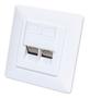 INTELLINET INT Faceplate with dual STP cat.6 Jack, white, 80x80mm 3uin. (771900)