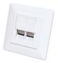 INTELLINET INT Faceplate with dual STP cat.6a Jack, white, 80x80mm,3uin