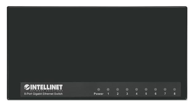 INTELLINET INT Network Switch, 8-Port (RJ45), Desktop, Plastic Case, 10 (561754)