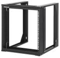 INTELLINET 19" Wall Mount 9U 2-Post Open Frame Network Rack, Flatpa