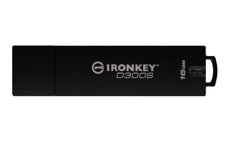 Kingston IronKey D300S - USB-flashstasjon - 16 GB - TAA-samsvar (IKD300S/16GB)