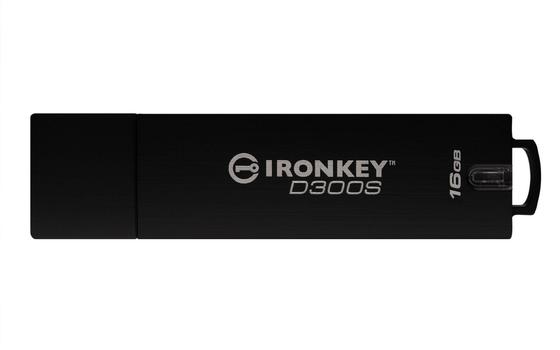 Kingston IronKey D300S - USB-flashstasjon - 16 GB - TAA-samsvar (IKD300S/16GB)