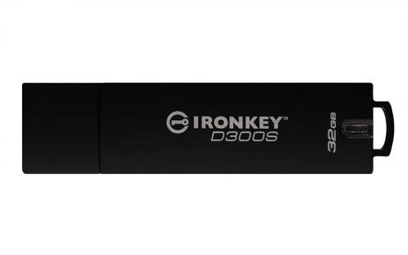 Kingston IronKey D300S - USB-flashstasjon - 32 GB - TAA-samsvar (IKD300S/32GB)