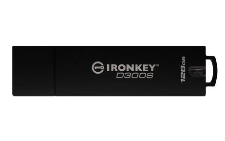 Kingston IronKey D300S - USB-flashstasjon - 128 GB - TAA-samsvar (IKD300S/128GB)