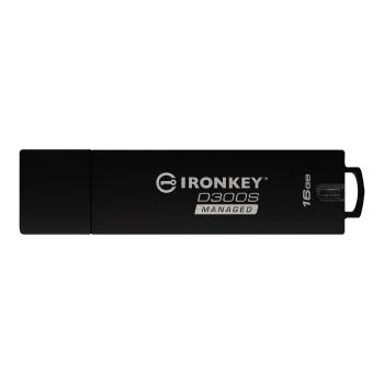 KINGSTON IronKey D300S Managed - USB flash drive - encrypted - 16 GB - USB 3.1 Gen 1 - FIPS 140-2 Level 3 - TAA Compliant (IKD300SM/16GB)