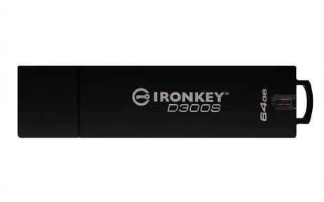 Kingston IronKey D300S - USB-flashstasjon - 64 GB - TAA-samsvar (IKD300S/64GB)