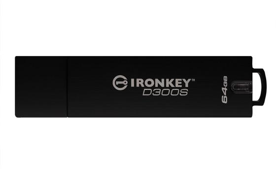 Kingston IronKey D300S - USB-flashstasjon - 64 GB - TAA-samsvar (IKD300S/64GB)