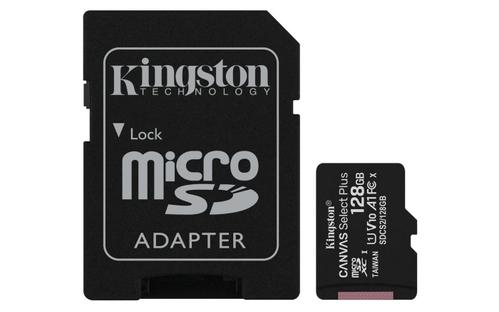 KINGSTON CanvSelect Plus 128GB microSDXC,  100R + ADP (SDCS2/128GB)