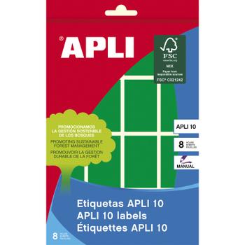 APLI etiketter 40x25mm grøn 128stk (2757)