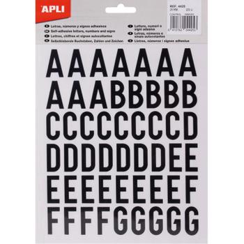 APLI Selvklæbende bogstaver/ tal 25 mm. (4425)