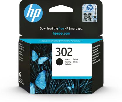 HP 302 - 3.5 ml - black - original - ink cartridge - for Deskjet 1110, 21XX, 36XX, ENVY 45XX, Officejet 38XX, 46XX, 52XX (F6U66AE#BA3)