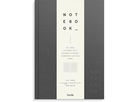 BURDE Skrivebok BURDE A5 linjer mørk grå (92755000)