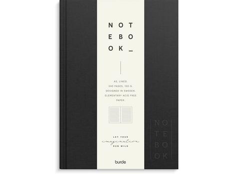 BURDE Skrivebok BURDE A5 linjer sort (92755100)