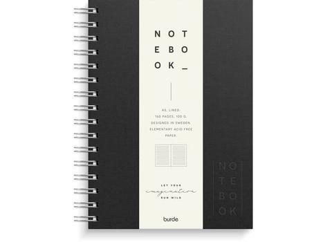 BURDE Spiralbok BURDE A5 linjert sort (92757500)