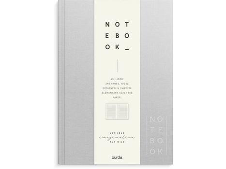 BURDE Skrivebok BURDE A5 linjer lys grå (92755200)