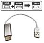 OCHNO O-HDMI-TO-USBC-2 | Adapter w. USB-A | HDMI - USB-C | Max 3840x2160 60Hz | Silver | 4.4cm (O-HDMI-TO-USBC-2)