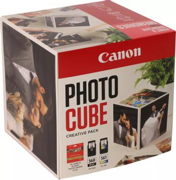Canon Photo Cube Creative Pack - 2-pack - svart, farge (cyan, magenta, gul) - original - blank - blekkpatron/ papirsett (3713C011)