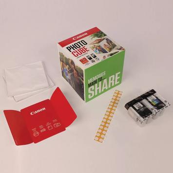 Canon Photo Cube Creative Pack - 2-pack - svart, farge (cyan, magenta, gul) - original - blank - blekkpatron/ papirsett (3713C014)