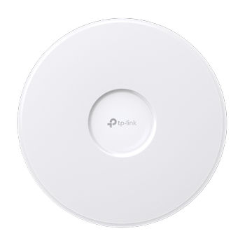 TP-LINK BE9300 Ceiling Mount Tri-Band Wi-Fi 7 Access Point BE9300 Tri-Band Wi-Fi 7: 5760 Mbps (6 GHz) + 2880 Mbps (5 GHz) + 574 Mbps (2.4 GHz). Buffering will no longer be a problem. 1x 10G Port: Unlock the f (EAP773)