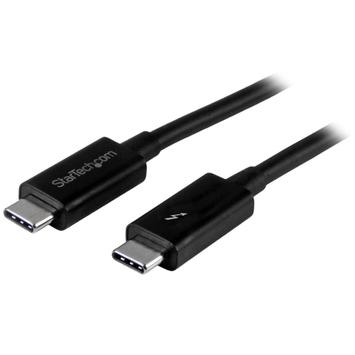 StarTech 20Gbps Thunderbolt 3 Cable - 3.3ft/1m - Black - 4k 60Hz - Certified TB3 USB-C to USB-C Charger Cord w/ 100W Power Delivery (TBLT3MM1M) - Thunderbolt-kabel - USB-C (hann) til USB-C (hann) - Thunderbolt (TBLT3MM1M)