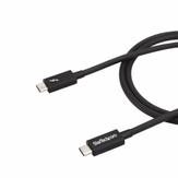 StarTech 20Gbps Thunderbolt 3 Cable - 3.3ft/1m - Black - 4k 60Hz - Certified TB3 USB-C to USB-C Charger Cord w/ 100W Power Delivery (TBLT3MM1M) - Thunderbolt-kabel - USB-C (hann) til USB-C (hann) - Thunderbolt (TBLT3MM1M)